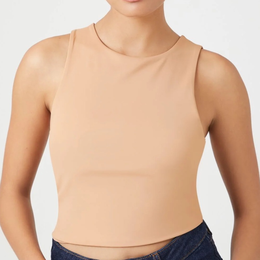 Forever 21 Pink Cropped Tank Top